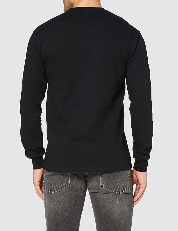 Marvel Captain America Comic Shield T-shirt à manches longues, noir, taille S homme