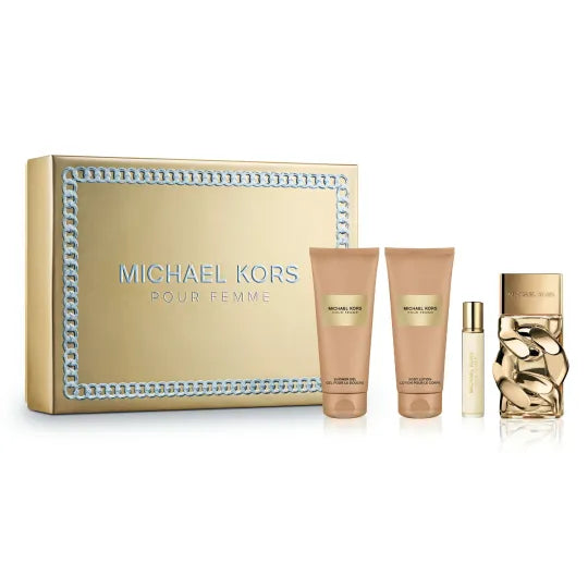 Michael Kors Pour Femme Eau de Parfum 100ml + EDP 10ml + Gel douche 100ml + Lait corps 100ml
