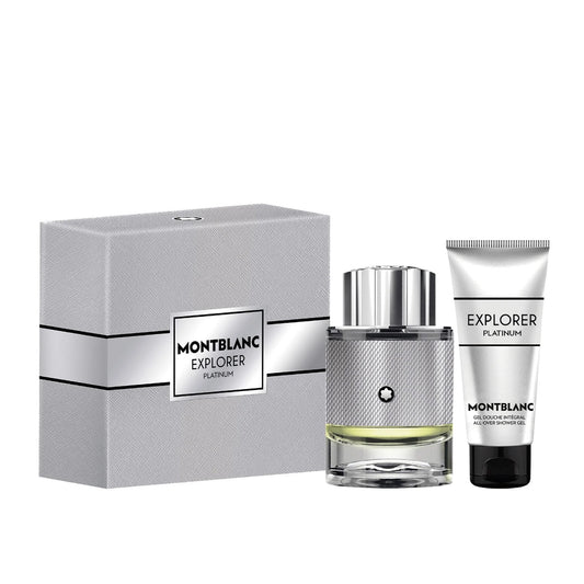 Mont Blanc Explorer Platinum Eau de Parfum 60 ml + Gel Douche 100 ml Homme | Coffret Parfum
