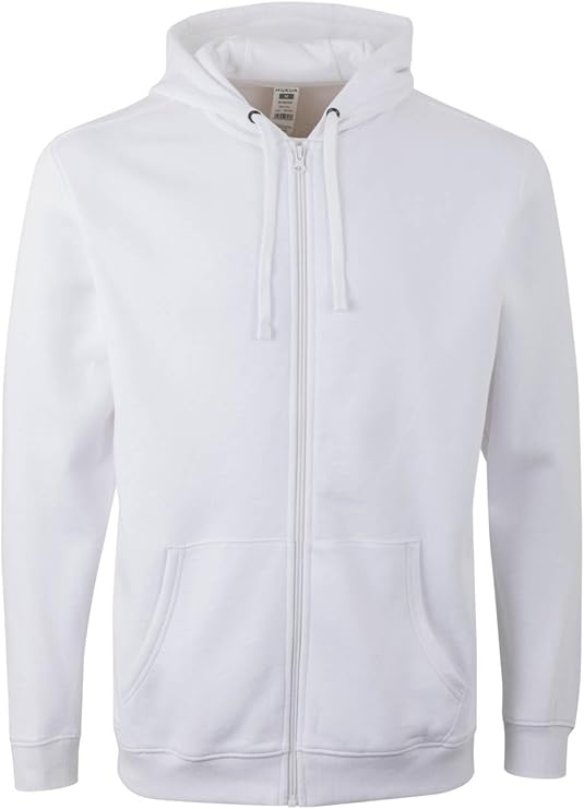 Mukua SF270U Sweat à capuche zippé, blanc, taille M unisexe adulte