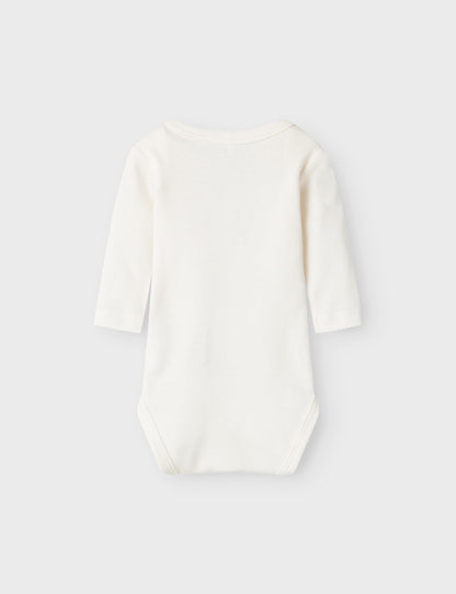 Name It Core 2 Body à manches longues pour bébé, 3 unités, 12 mois - Fabriqué en coton biologique