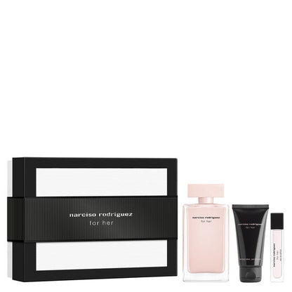 Narciso Rodriguez For Her Eau de Parfum 100ml + EDP 10ml + Lait corps 50ml Femme