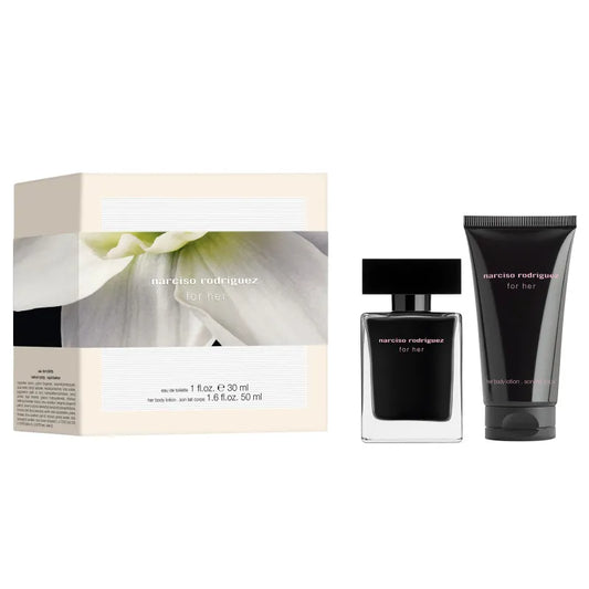 Narciso Rodriguez For Her Eau de Toilette 30 ml + Lait Corps 50 ml Femme – Coffret Parfum Élégant | Belladiscount