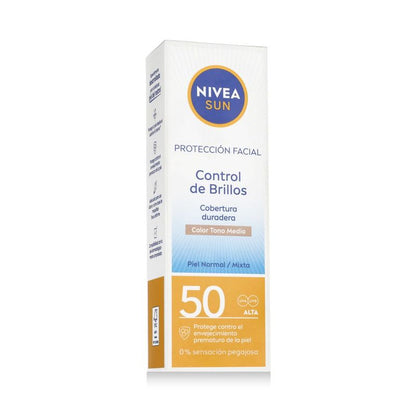 Nivea Sun Control de Brillos Crème solaire pour le visage SPF 50 (01 Medium) 50ml