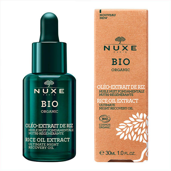 Nuxe Bio Organic Rice Oil Extract Huile nuit fondamentale nutri-régénérante 30ml