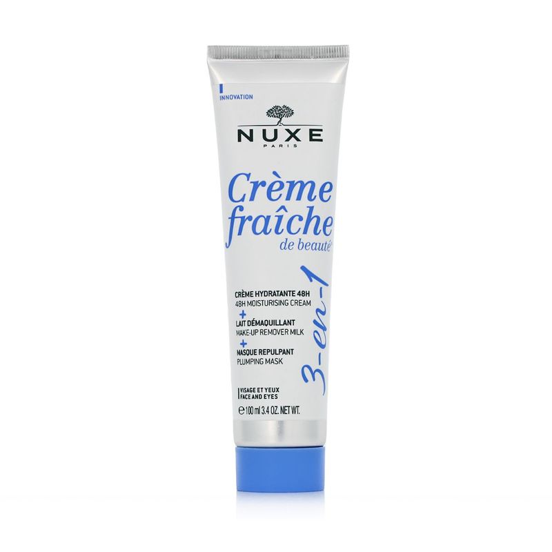 Nuxe Crème Fraîche de Beauté 3 en 1 48 h: Crema hidratante, leche limpiadora y mascarilla redensificante (100 ml)
