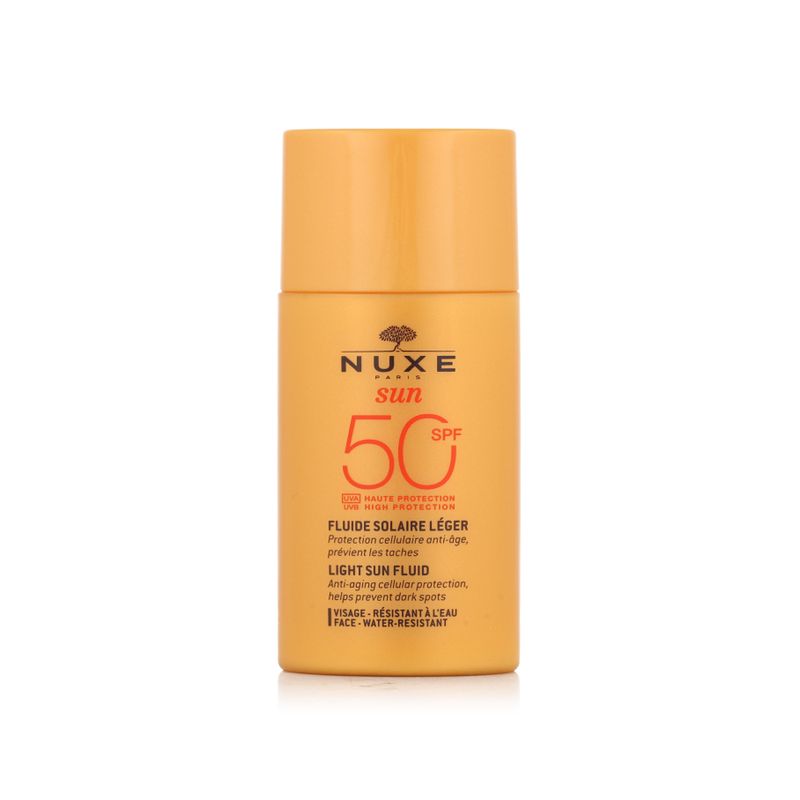 Nuxe Sun Fluide Solaire Léger SPF 50 Visage 50 ml – Haute Protection UVA/UVB