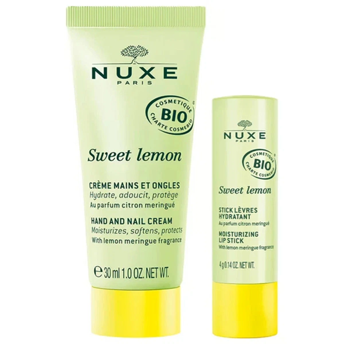 Nuxe Sweet Lemon Crème Mains 30 ml + Stick Lèvres 4 g