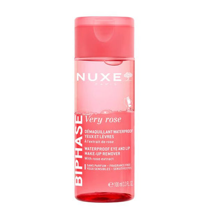 Nuxe Very Rose Biphase Démaquillant Waterproof Yeux et Lèvres 100 ml