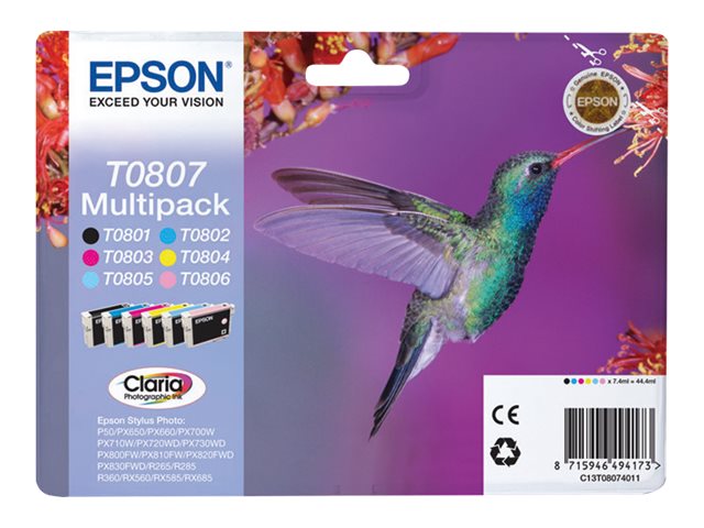 Epson T0807 Multipack - cartouche d'encre - C13T08074011 Epson