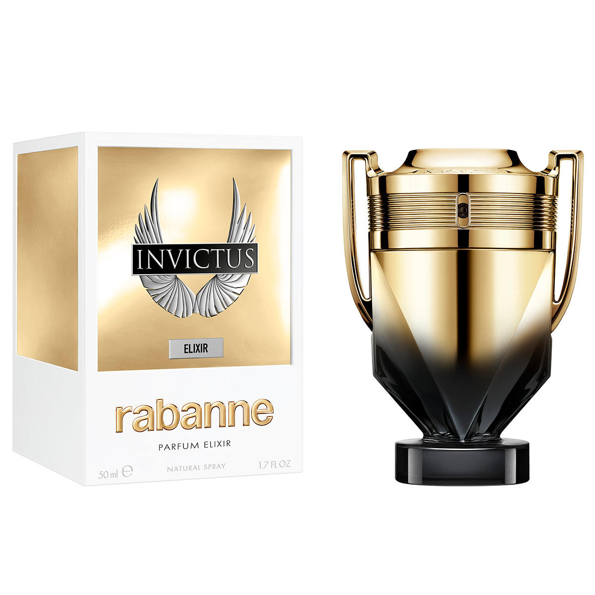 Rabanne Invictus Elixir Parfum 50 ml Homme – Parfum Intense, Boisé & Longue Tenue