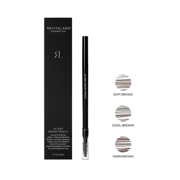 Lápiz de cejas de alta definición RevitaLash Hi-def Brow Pencil (marrón suave) 0,14 g