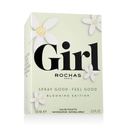 Rochas Girl Blooming Eau de Toilette Femme 100 ml – Parfum Floral Fruité Frais & Vegan