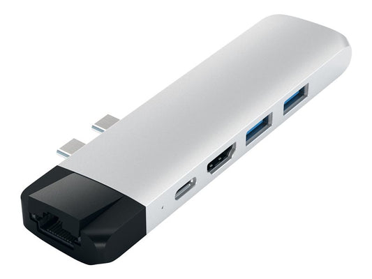 Satechi Aluminum Type-C Pro Hub with Ethernet - Station d'accueil - USB-C - GigE Satechi