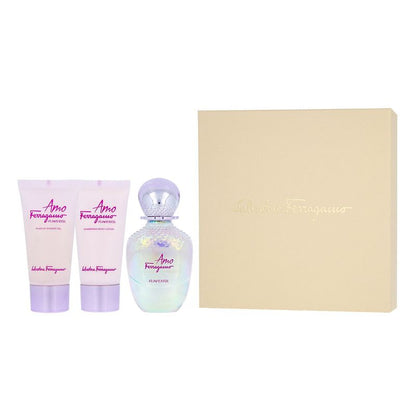 Salvatore Ferragamo Amo Ferragamo Flowerful Eau de Toilette 50 ml + Gel douche 50 ml + Lait corps 50 ml Femme