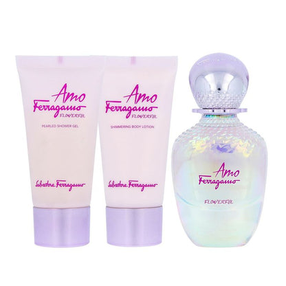 Salvatore Ferragamo Amo Ferragamo Flowerful Eau de Toilette 50 ml + Gel douche 50 ml + Lait corps 50 ml Femme