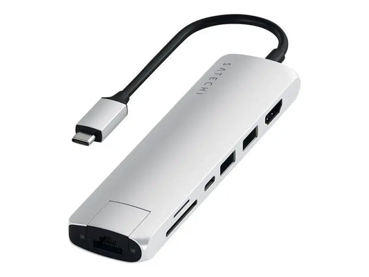Satechi USB-C Slim Multi-Port with Ethernet Adapter - station d'accueil - ST-UCSMA3S Satechi