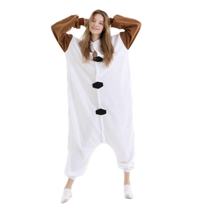 Siyue Olaf Combinaison unisexe, pyjama blanc pour adulte, taille L, idéal pour Halloween, carnaval et cosplay