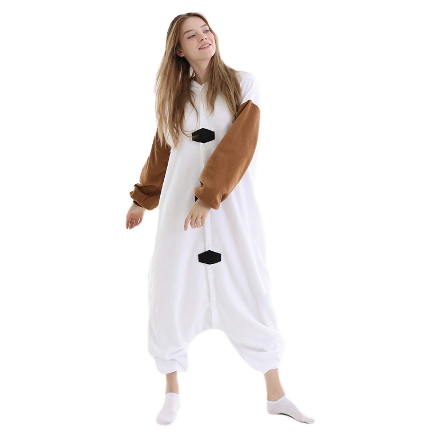 Siyue Olaf Combinaison unisexe, pyjama blanc pour adulte, taille L, idéal pour Halloween, carnaval et cosplay