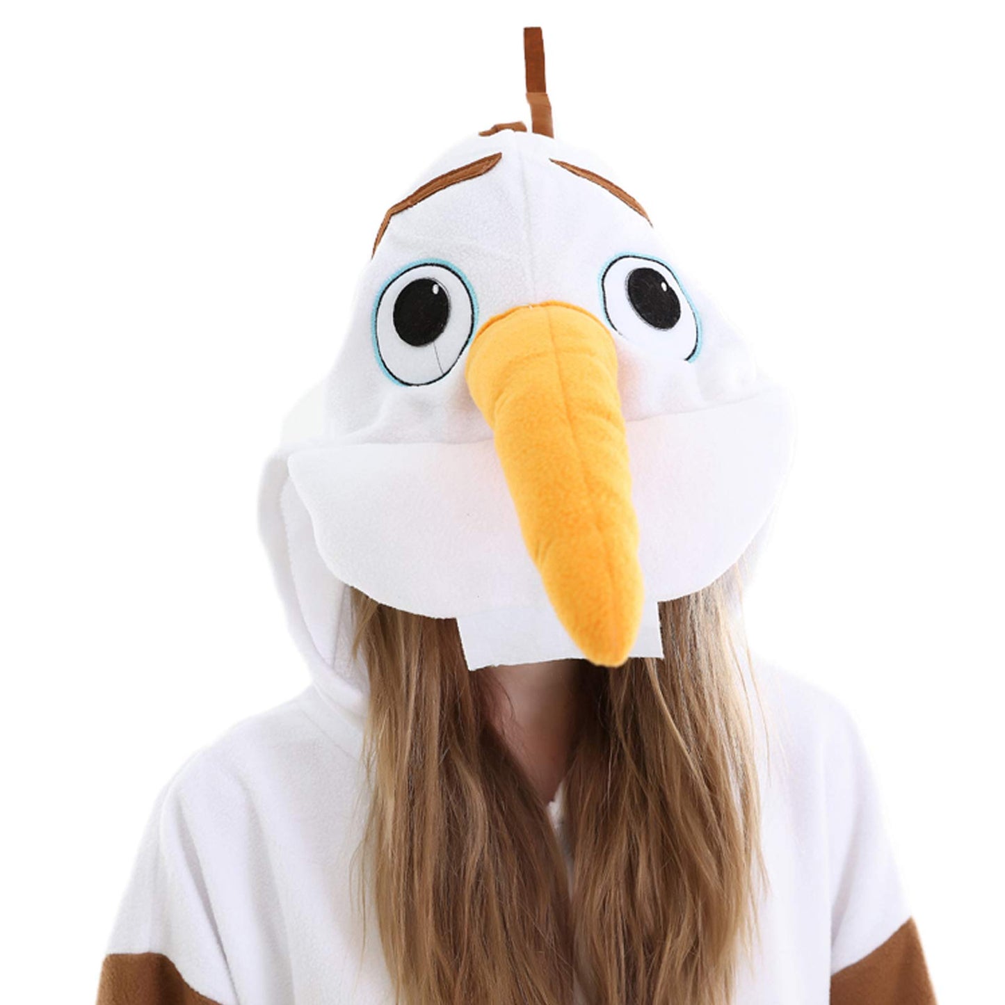 Siyue Olaf Combinaison unisexe, pyjama blanc pour adulte, taille L, idéal pour Halloween, carnaval et cosplay