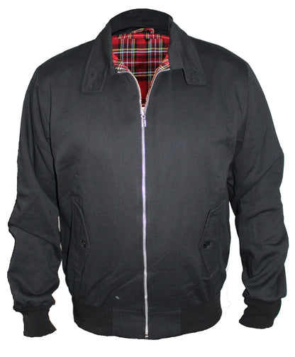 Skytex UK Harrington Veste Homme, style rétro classique, noir, taille M