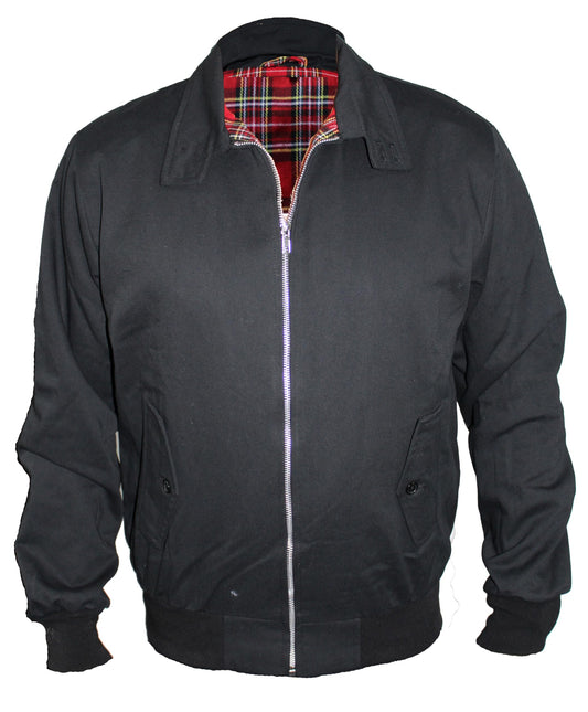 Skytex UK Harrington Veste Homme, style rétro classique, noir, taille M