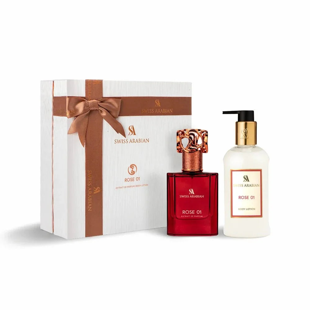 Swiss Arabian Rose 01 Extrait de Parfum 50 ml + Lait Corps 300 ml Unisexe