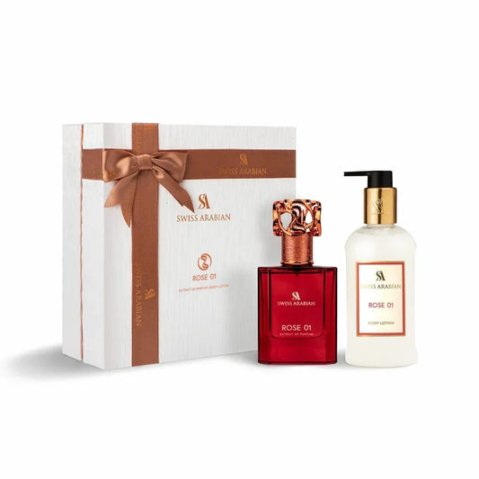 Swiss Arabian Rose 01 Extrait de Parfum 50 ml + Lait Corps 300 ml Unisexe