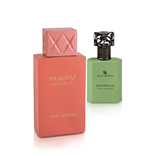 Swiss Arabian Shaghaf Nectar Blush Patchouli 01 50 ml + Shaghaf 75 ml Unisexe