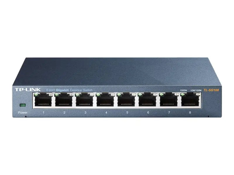 TP-LINK TL-SG108 8-port Metal Gigabit Switch - Commutateur - non géré - 8 x 10/100/1000 - Ordinateur de bureau TP-Link