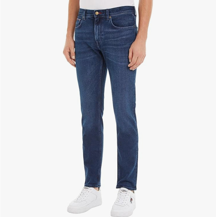 Tommy Hilfiger Jean Core Straight Denton Stretch pour homme, bleu (Bridger Indigo), taille 31W / 34L