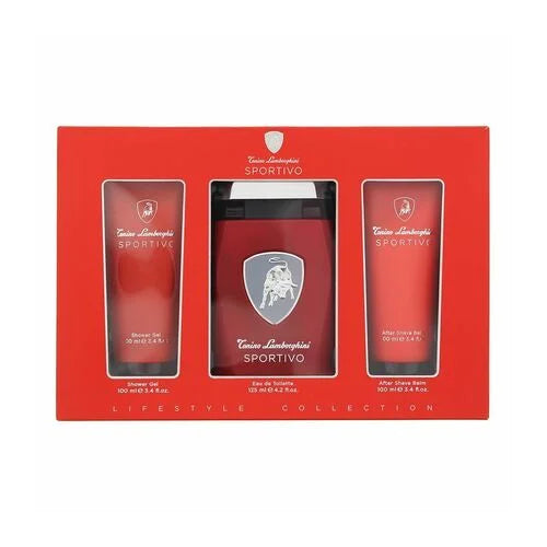 Tonino Lamborghini Sportivo Eau de Toilette 125ml + Baume après-rasage 100ml + Gel douche 100ml Homme