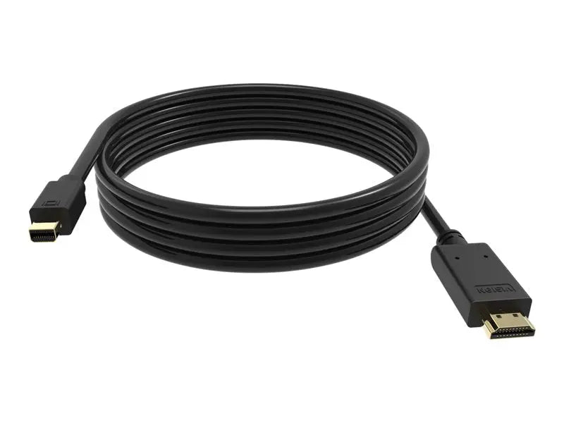 Câble professionnel mini-DisplayPort vers HDMI de qualité installation VISION - GARANTIE À VIE - 4K 60 Hz - connecteurs plaqués or - prise en charge de la connexion à chaud (hot-plug) - mDP (M) vers HDMI (M) - diamètre extérieur 6,0 mm - 28 AWG - 2 m - no Super Promo PC