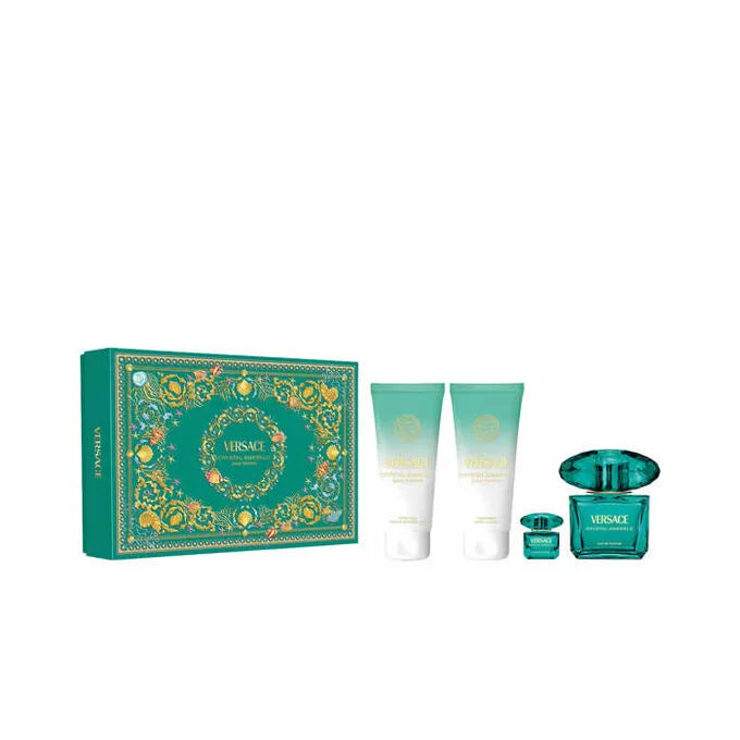 Versace Crystal Emerald Coffret Eau de Parfum Femme 90ml + 5ml + Gel Douche + Lait Corps