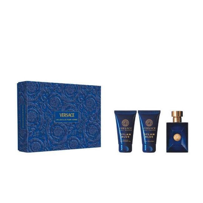 Versace Dylan Blue pour Homme Eau de Toilette 50ml + Baume Après-rasage 50ml + Gel douche 50ml