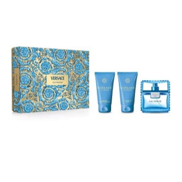 Versace Man Eau Fraîche Eau de Toilette 50ml + Baume Après-rasage 50ml + Gel douche 50ml Homme