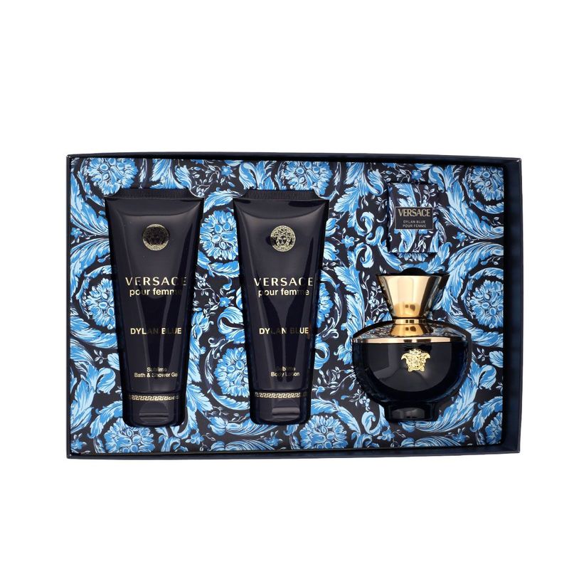 Versace Pour Femme Dylan Blue Eau de Parfum 100ml + EDP 5ml + Gel douche 100ml + Lait corps 100ml Femme