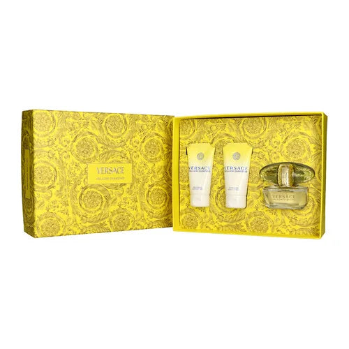 Versace Yellow Diamond Coffret Femme – Eau de Toilette 50 ml + Gel Douche 50 ml + Lait Corps 50 ml