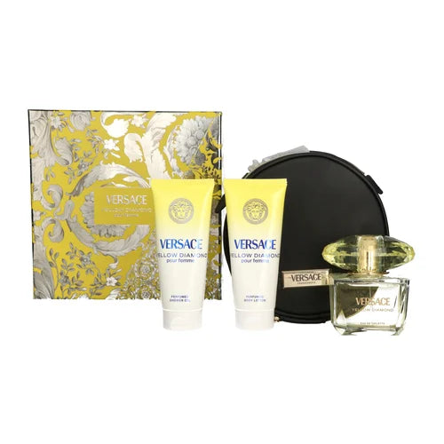Versace Yellow Diamond Eau de Toilette 90ml + Gel douche 100ml + Lait corps 100ml + Trousse Femme