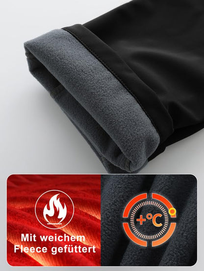 Zzkouine Pantalon softshell chaud d'hiver pour enfant, pantalon de randonnée, pantalon de neige imperméable avec doublure polaire pour garçon