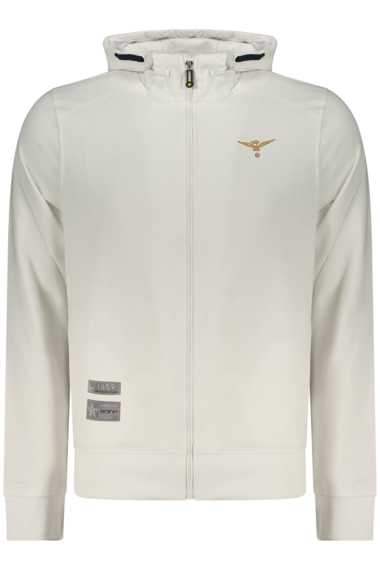 MILITARY ACADEMY MEN'S WHITE ZIP-UP SWEATSHIRT