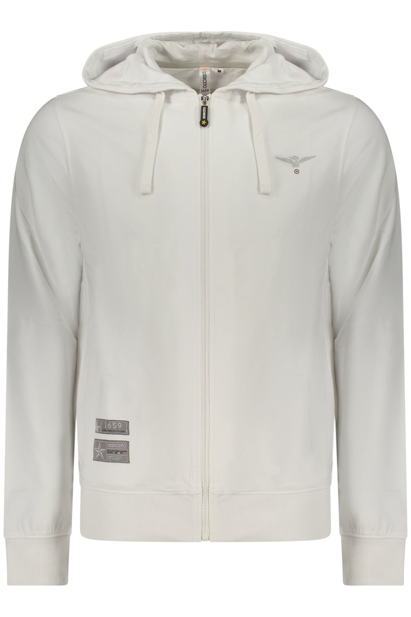 MILITARY ACADEMY MEN'S WHITE ZIP-UP SWEATSHIRT