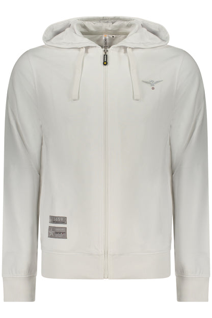 MILITARY ACADEMY MEN'S WHITE ZIP-UP SWEATSHIRT