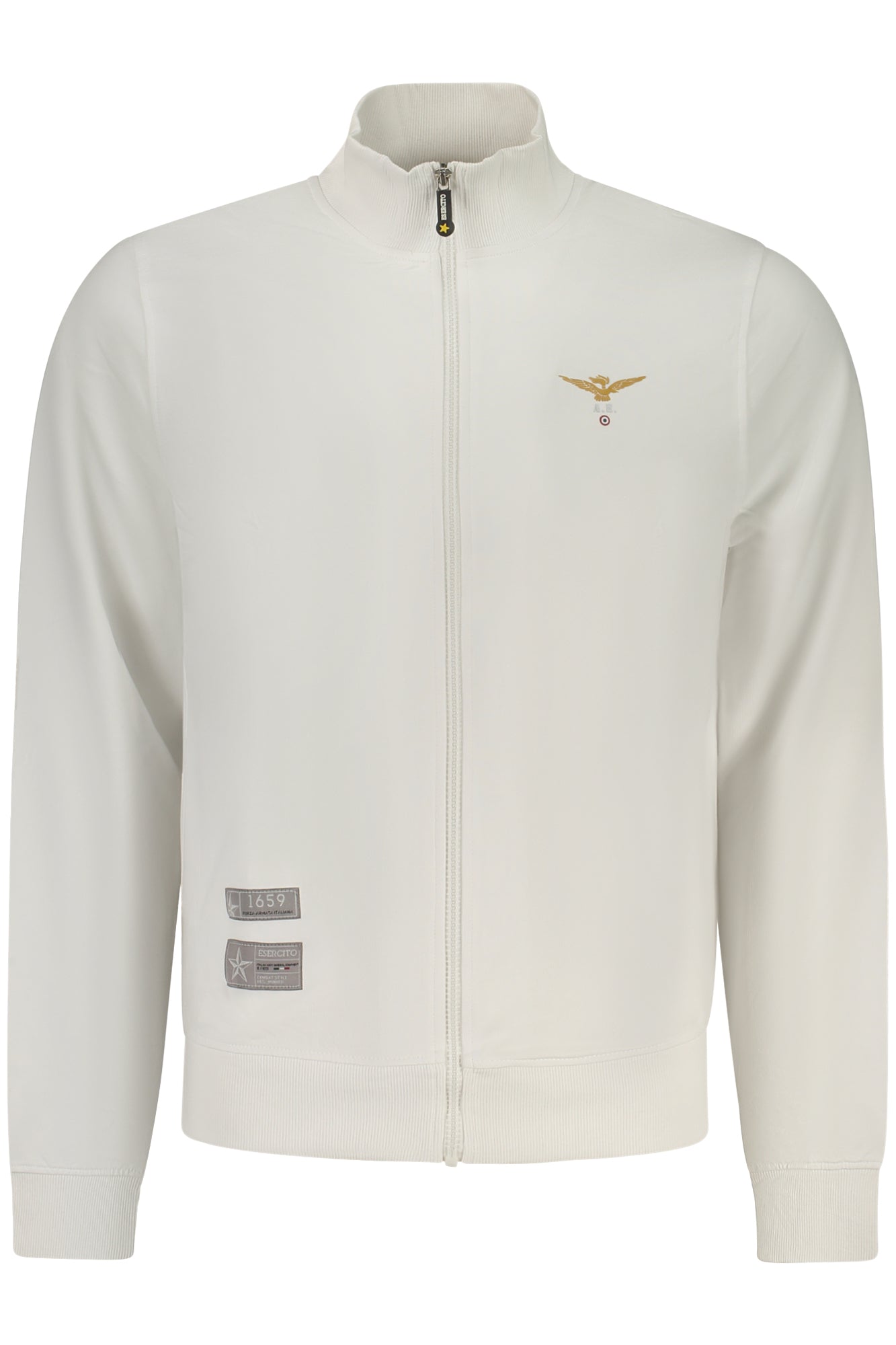 MILITARY ACADEMY MEN'S WHITE ZIP-UP SWEATSHIRT
