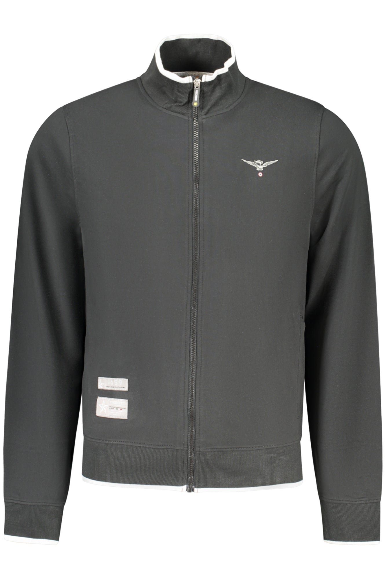 MILITARY ACADEMY MEN'S BLACK ZIP-UP SWEATSHIRT