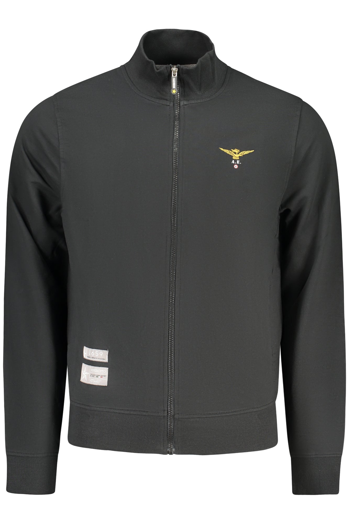 MILITARY ACADEMY MEN'S BLACK ZIP-UP SWEATSHIRT