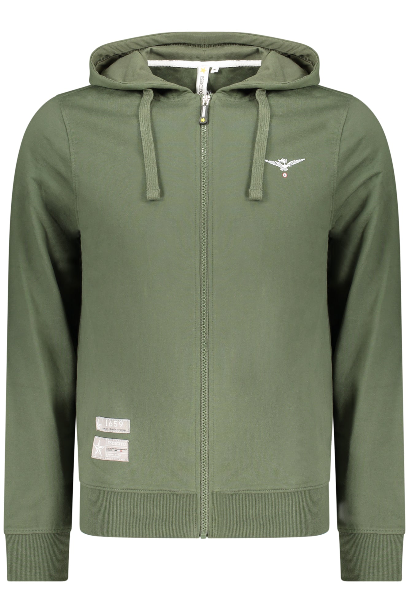 MILITARY ACADEMY MEN'S GREEN ZIP-UP SWEATSHIRT