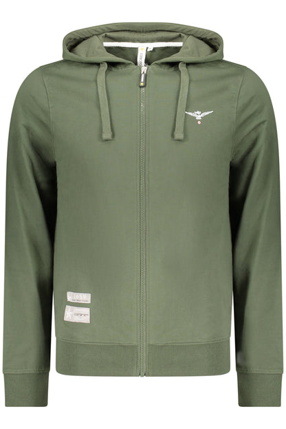 MILITARY ACADEMY MEN'S GREEN ZIP-UP SWEATSHIRT