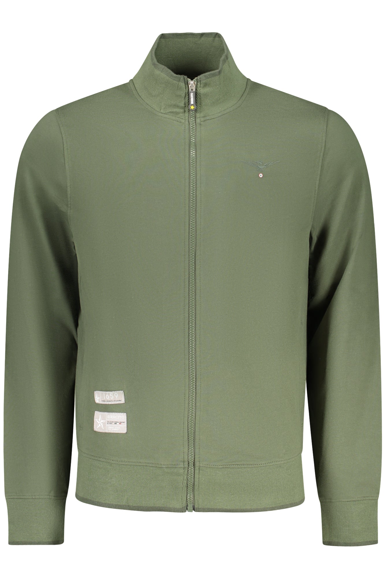 MILITARY ACADEMY MEN'S GREEN ZIP-UP SWEATSHIRT