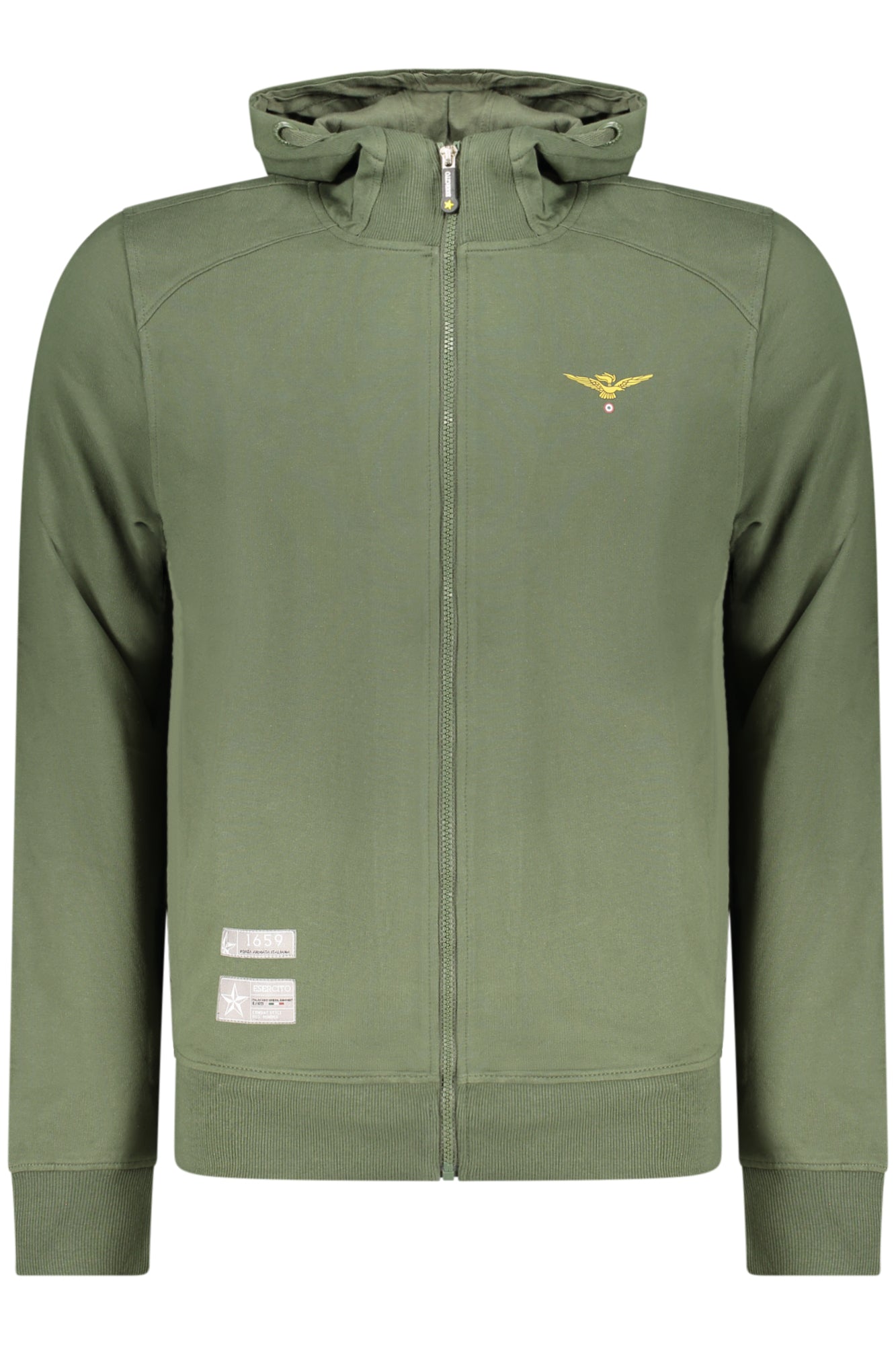 MILITARY ACADEMY MEN'S GREEN ZIP-UP SWEATSHIRT